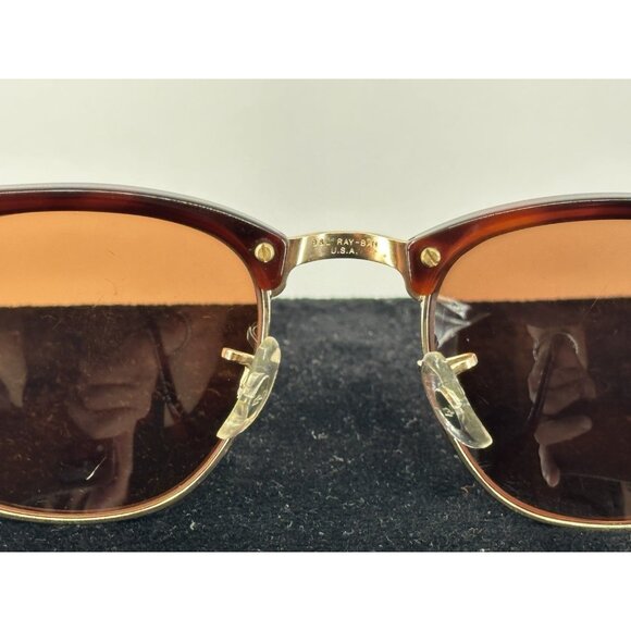 VINTAGE RAY-BAN CLUBMASTER W0366 WYAS TORTOISE BROWN FRAMES (C8-04) - Picture 11 of 16